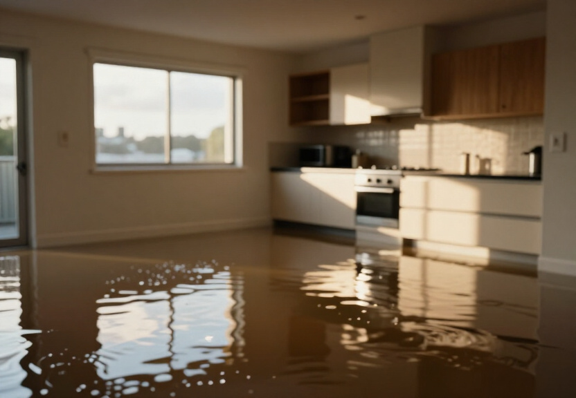 Wet carpet in Marrickville Metro apartment before treatment